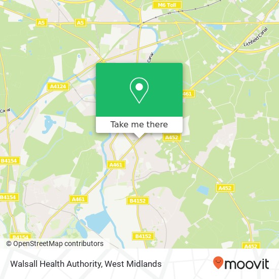 Walsall Health Authority map