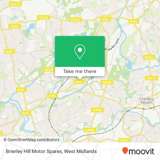 Brierley Hill Motor Spares map