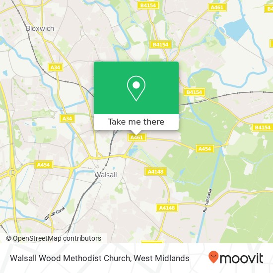 Walsall Wood Methodist Church map