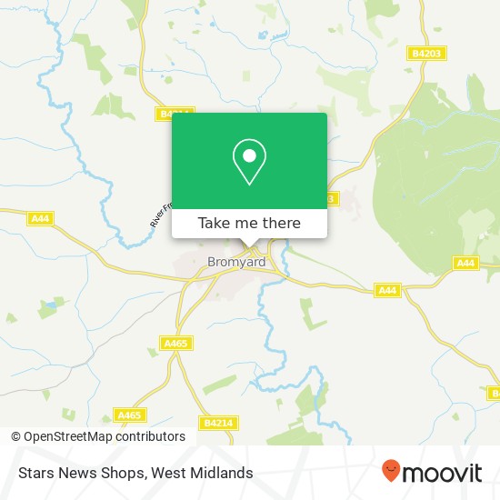 Stars News Shops map
