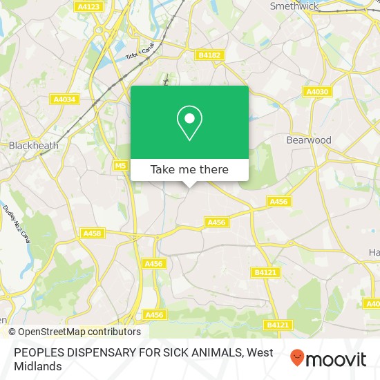 PEOPLES DISPENSARY FOR SICK ANIMALS map
