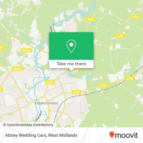 Abbey Wedding Cars map