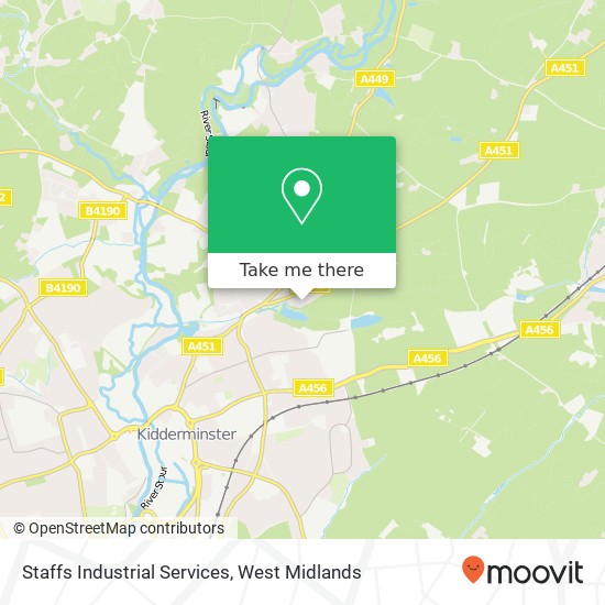 Staffs Industrial Services map