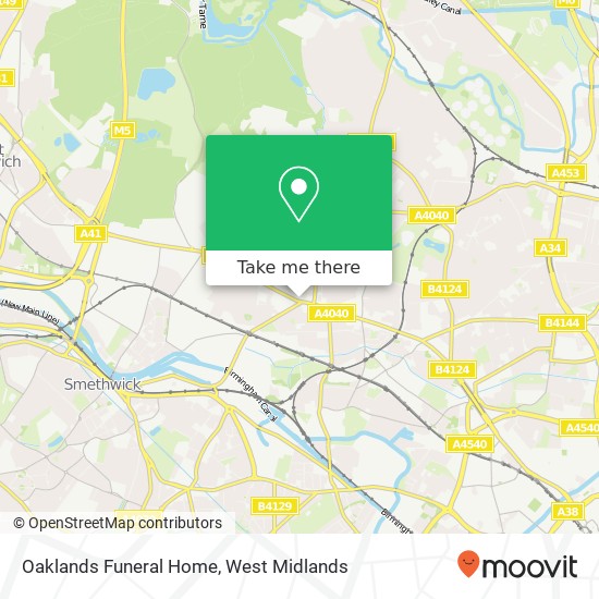 Oaklands Funeral Home map