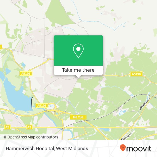 Hammerwich Hospital map