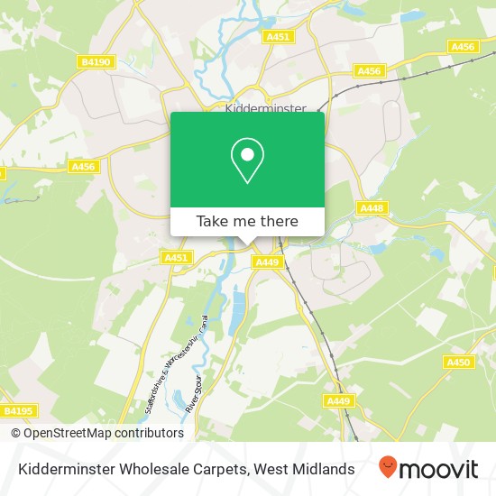 Kidderminster Wholesale Carpets map