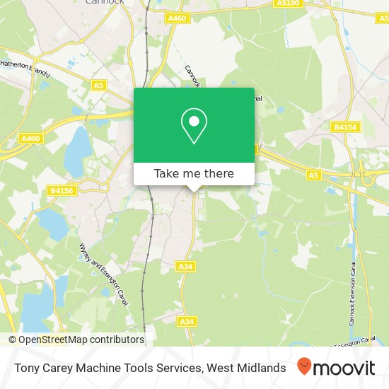 Tony Carey Machine Tools Services map