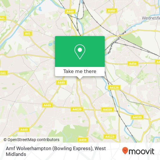 Amf Wolverhampton (Bowling Express) map