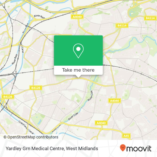 Yardley Grn Medical Centre map