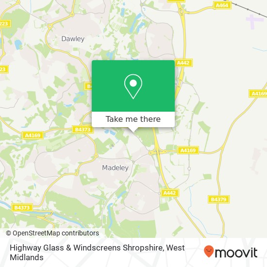Highway Glass & Windscreens Shropshire map