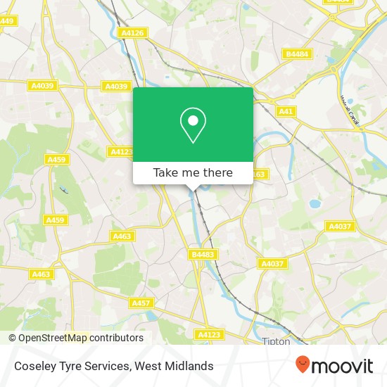 Coseley Tyre Services map