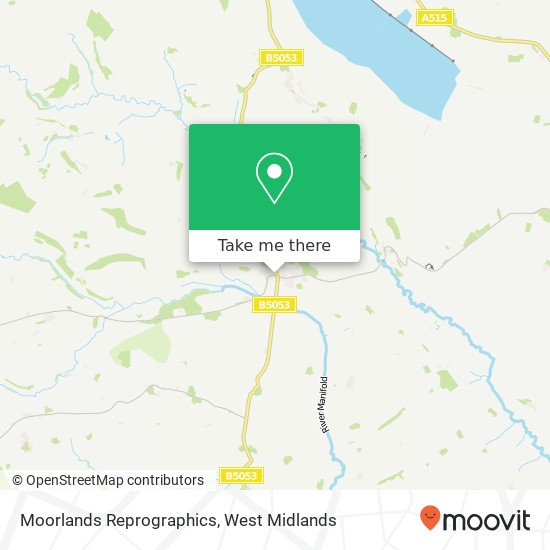 Moorlands Reprographics map