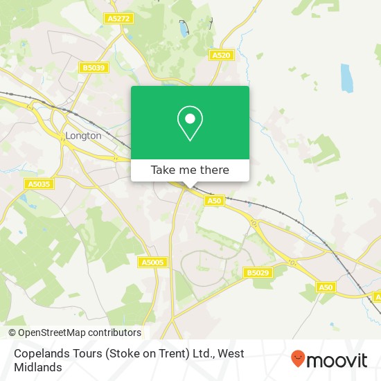 Copelands Tours (Stoke on Trent) Ltd. map