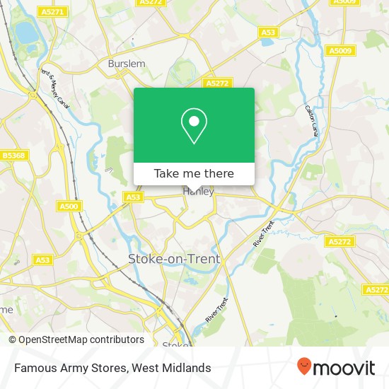 Famous Army Stores map