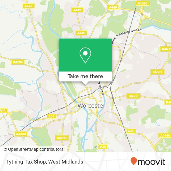Tything Tax Shop map