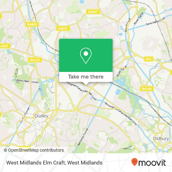 West Midlands Elm Craft map