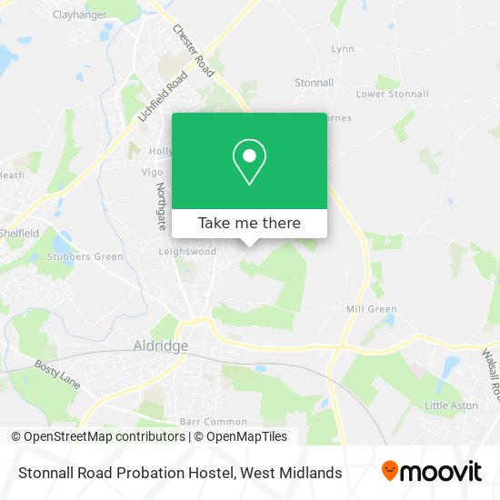 Stonnall Road Probation Hostel map