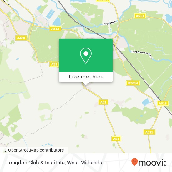 Longdon Club & Institute map