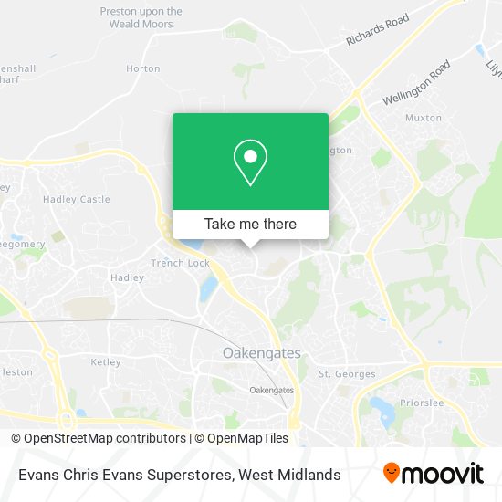 Evans Chris Evans Superstores map