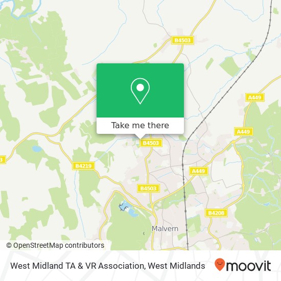 West Midland TA & VR Association map