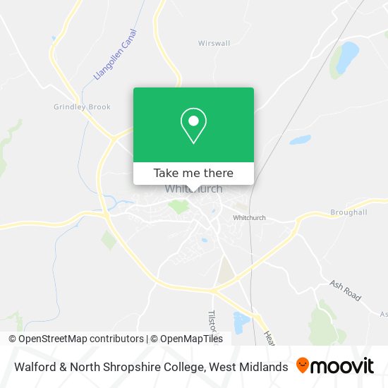 Walford & North Shropshire College map