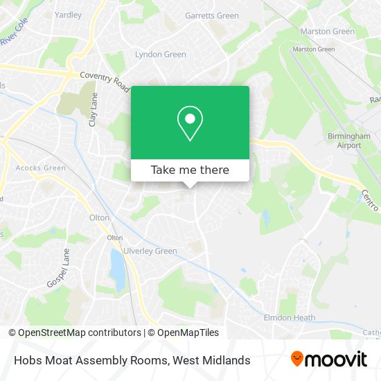 Hobs Moat Assembly Rooms map