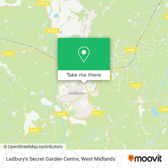 Ledbury's Secret Garden Centre map