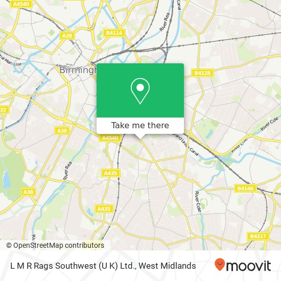 L M R Rags Southwest (U K) Ltd. map