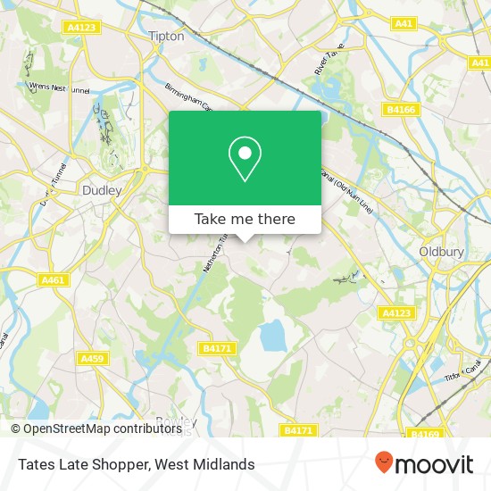 Tates Late Shopper map