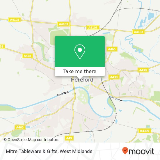 Mitre Tableware & Gifts map