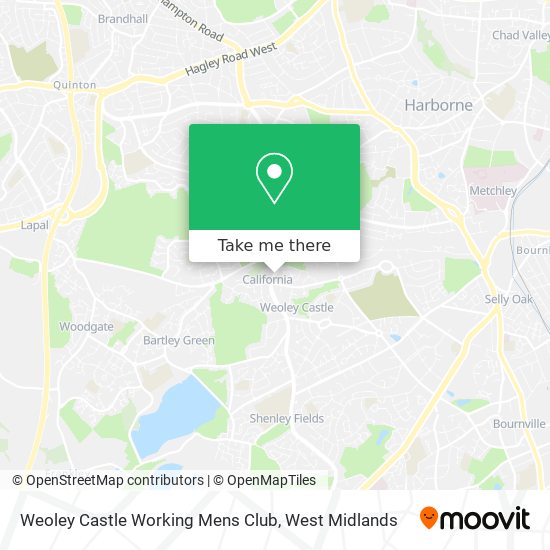 Weoley Castle Working Mens Club map