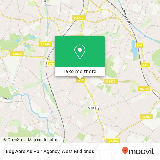 Edgware Au Pair Agency map