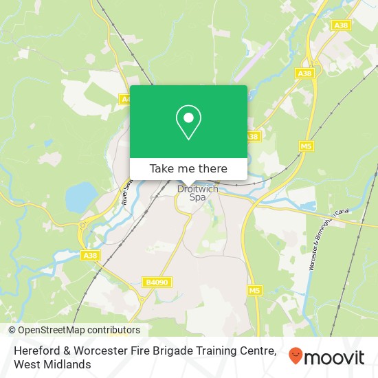 Hereford & Worcester Fire Brigade Training Centre map