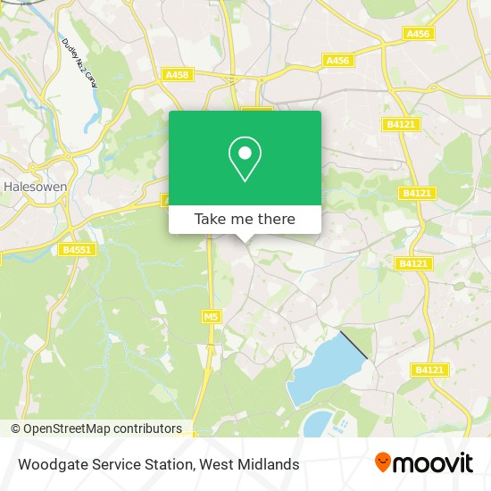 Woodgate Service Station map