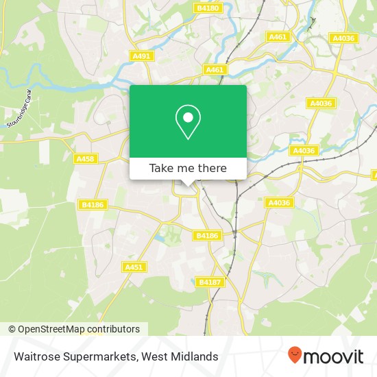 Waitrose Supermarkets map