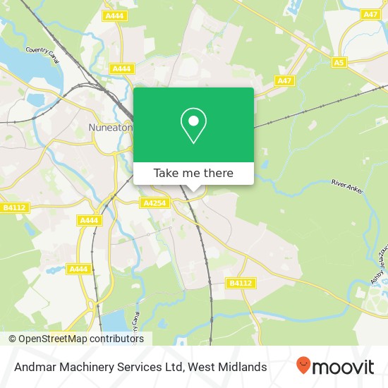 Andmar Machinery Services Ltd map