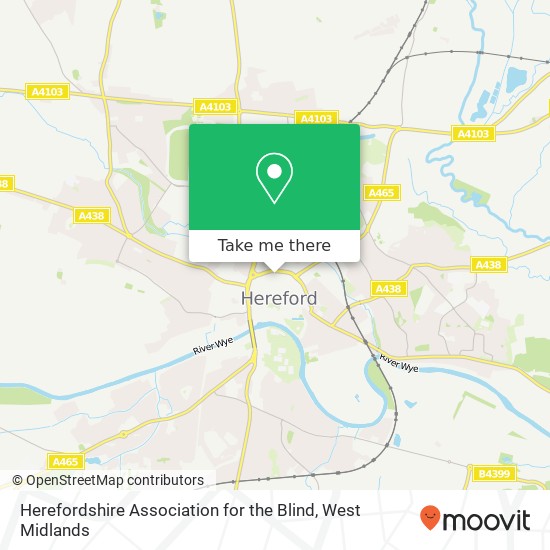 Herefordshire Association for the Blind map