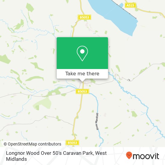 Longnor Wood Over 50's Caravan Park map