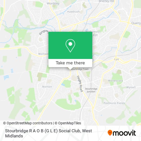 Stourbridge R A O B (G L E) Social Club map