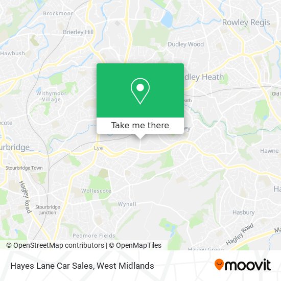 Hayes Lane Car Sales map