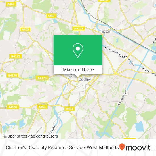 Children's Disability Resource Service map