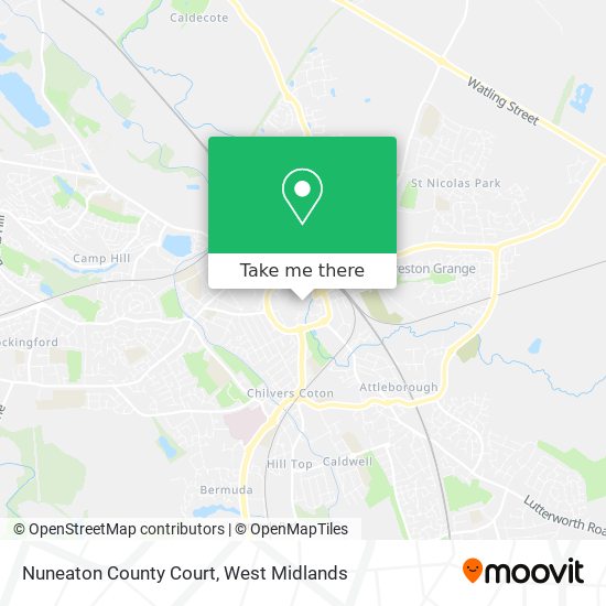 Nuneaton County Court map