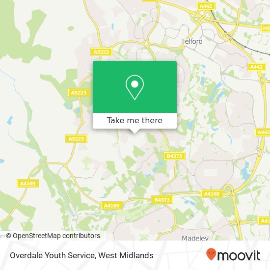 Overdale Youth Service map