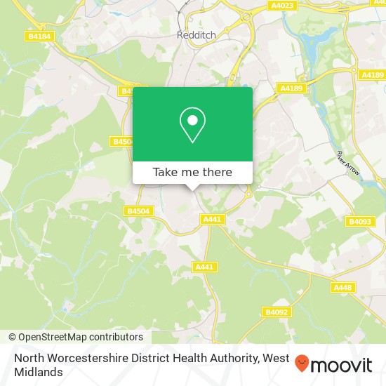 North Worcestershire District Health Authority map