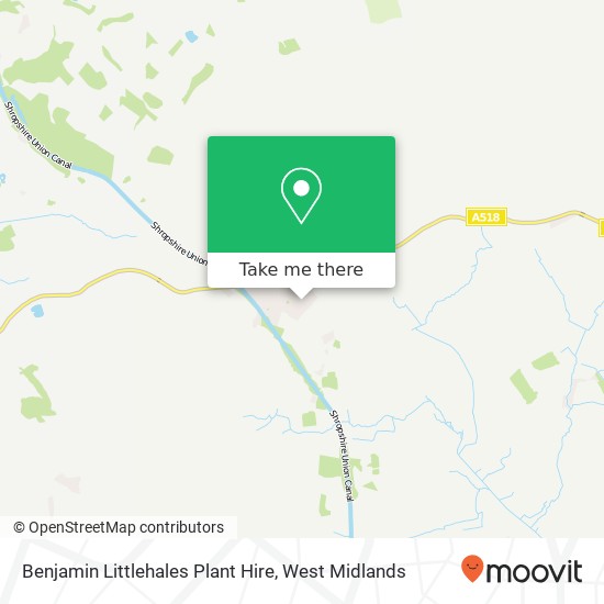 Benjamin Littlehales Plant Hire map