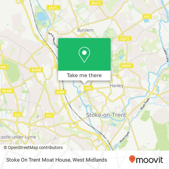 Stoke On Trent Moat House map