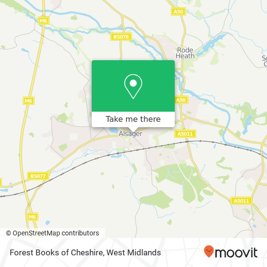 Forest Books of Cheshire map
