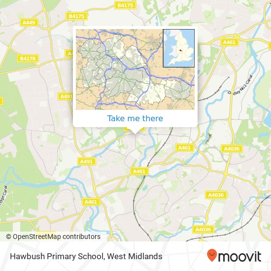 Hawbush Primary School map