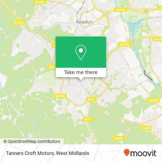 Tanners Croft Motors map