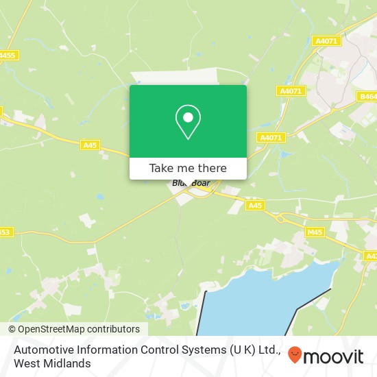 Automotive Information Control Systems (U K) Ltd. map